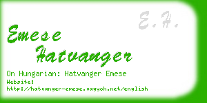 emese hatvanger business card